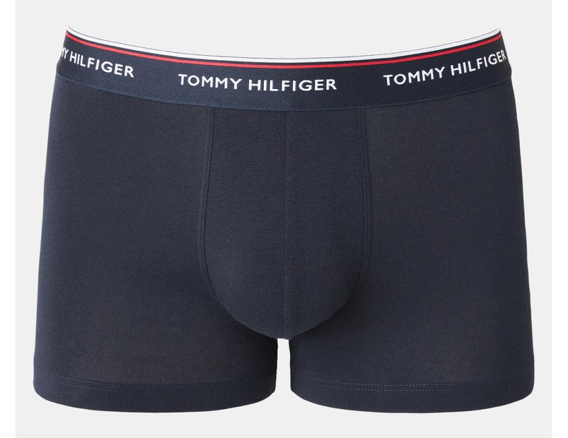 Tommy Hilfiger Men's Premium Essentials Trunks 3-Pack - Iced Aloe/Orange/Navy