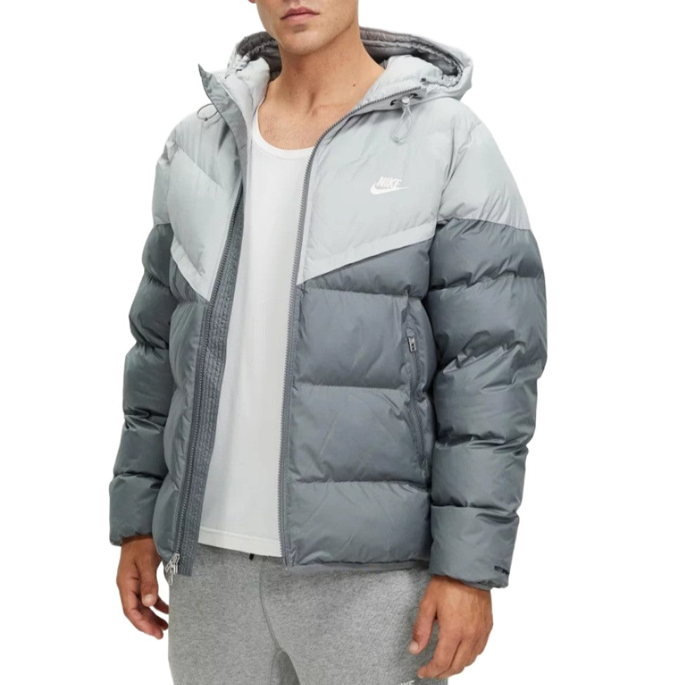 Nike Mens Windrunner PrimaLoft Storm-FIT Hooded Puffer Jacket - Light Grey