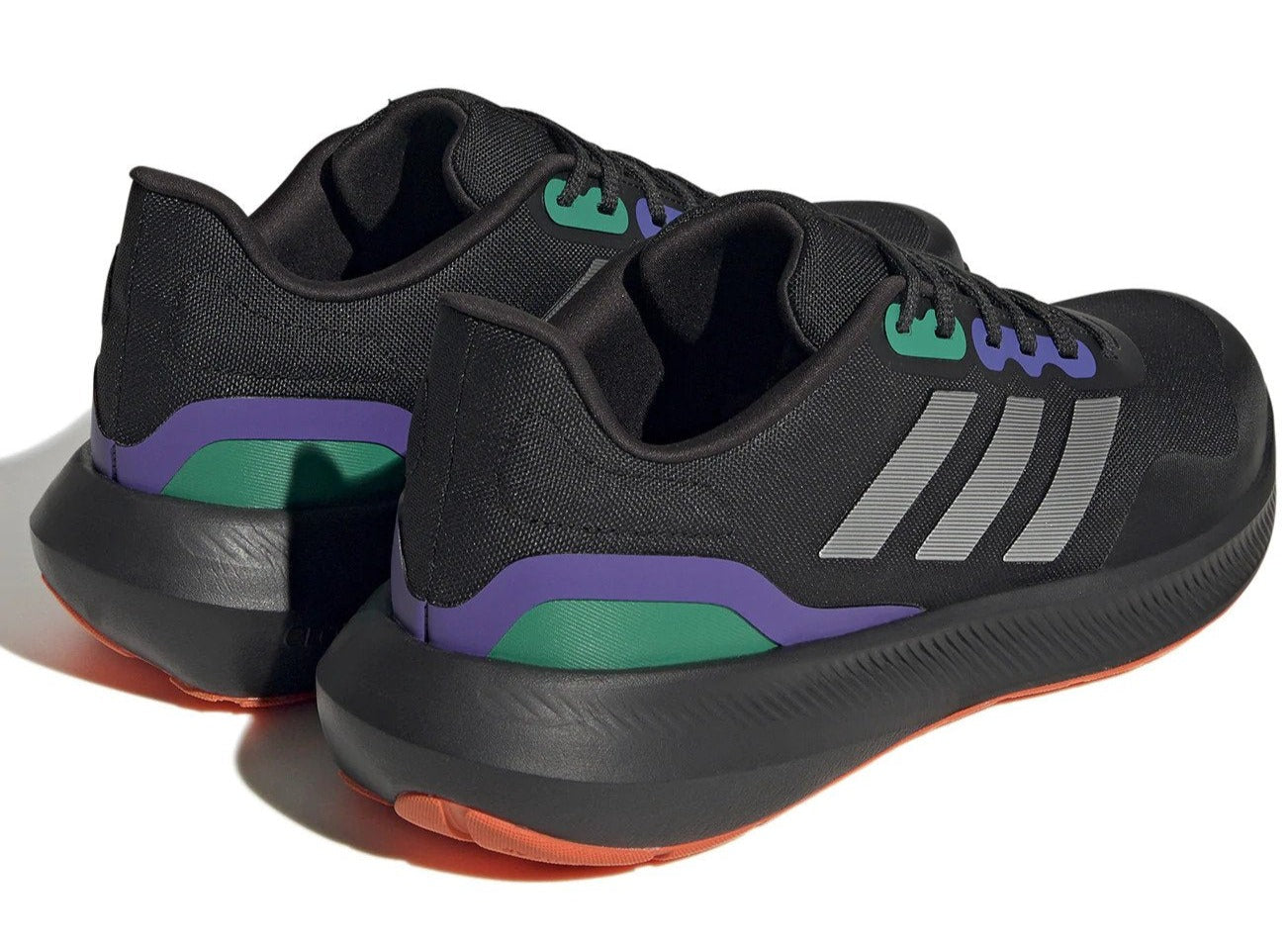 Adidas Men's Runfalcon 3.0 TR Running Shoes - Core Black/Silver Metallic/Purple Rush