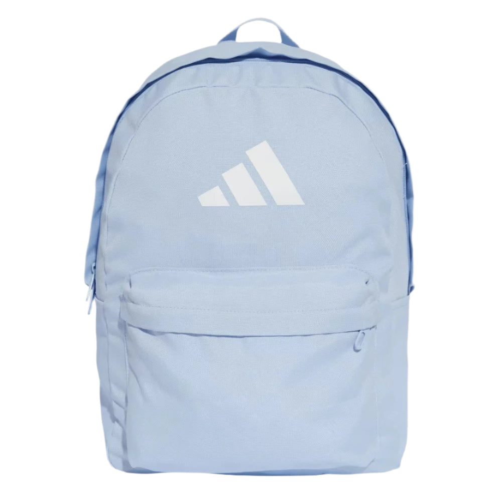 Adidas Classic 3 Bar Logo Backpack - Glow Blue/ White