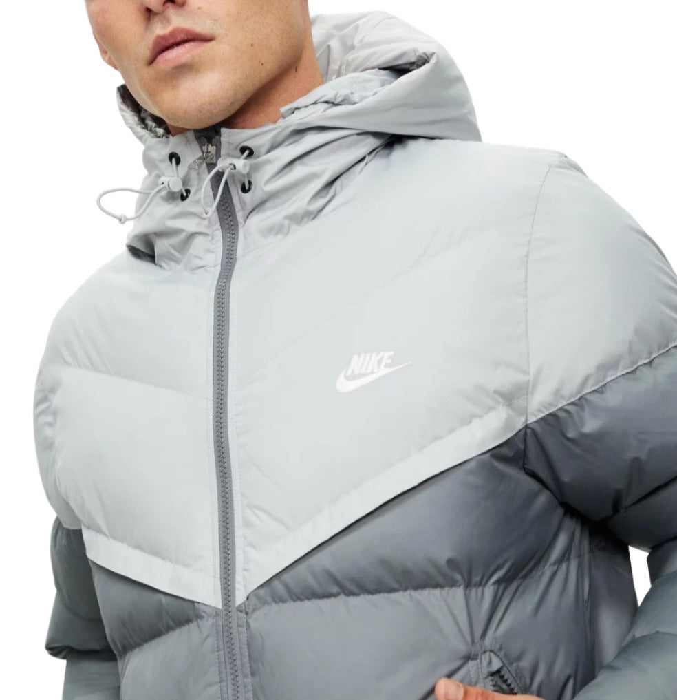 Nike Mens Windrunner PrimaLoft Storm-FIT Hooded Puffer Jacket - Light Grey