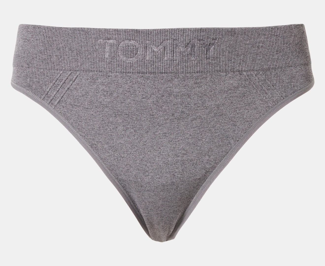 Tommy Hilfiger Women's Seamless Thongs w/ Debossed Logo 3-Pack - Red/Grey/Black