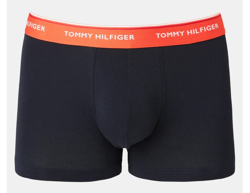 Tommy Hilfiger Men's Premium Essentials Trunks 3-Pack - Iced Aloe/Orange/Navy