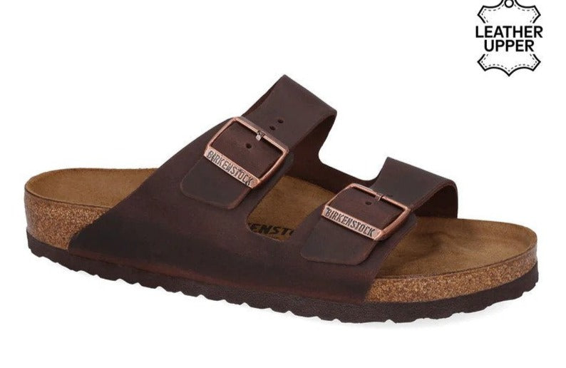 Birkenstock Unisex Arizona Oiled Leather Regular Fit Sandals - Habana