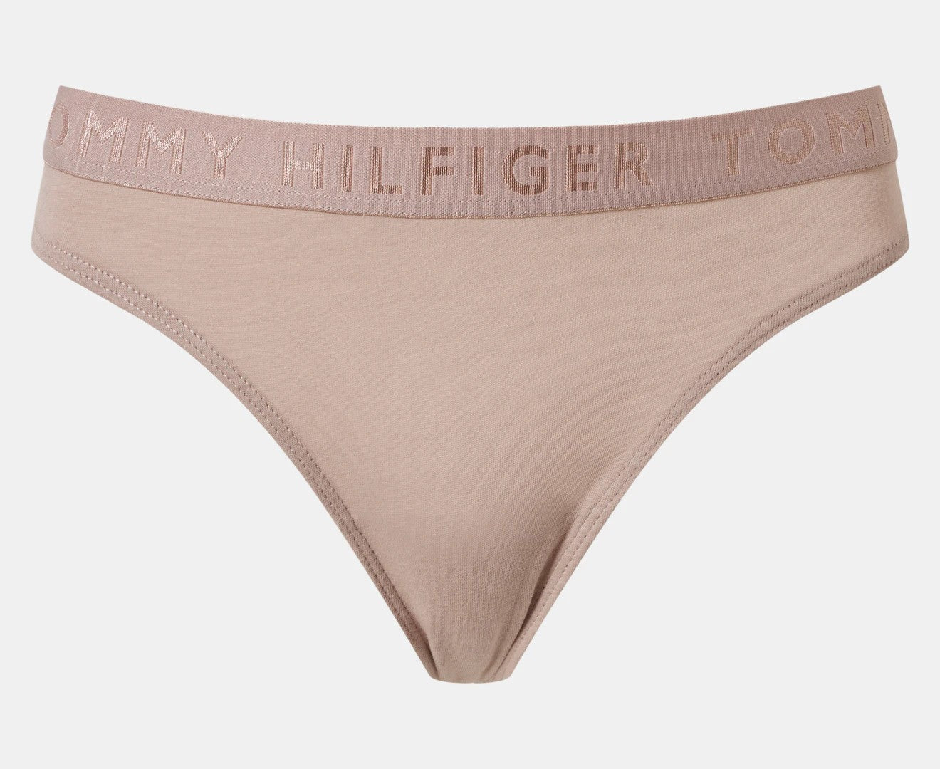 Tommy Hilfiger Women's Cotton Thong 3-Pack - Wine/Beige/Black