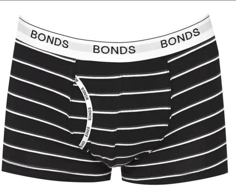 Bonds Men's Guyfront Trunks 3-Pack - Black/Stripe/Grey