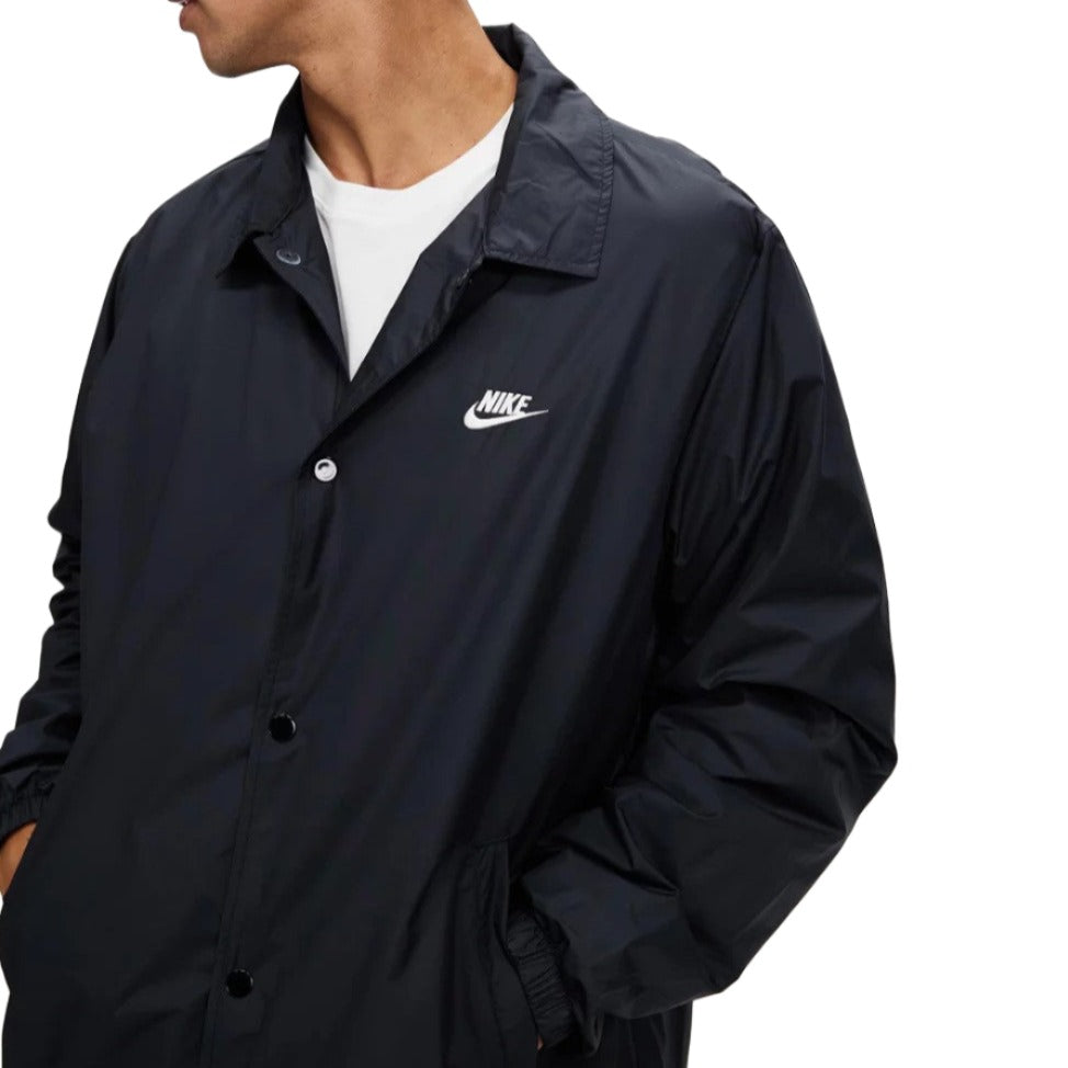 Nike Mens Club Coaches Jacket - Black & White