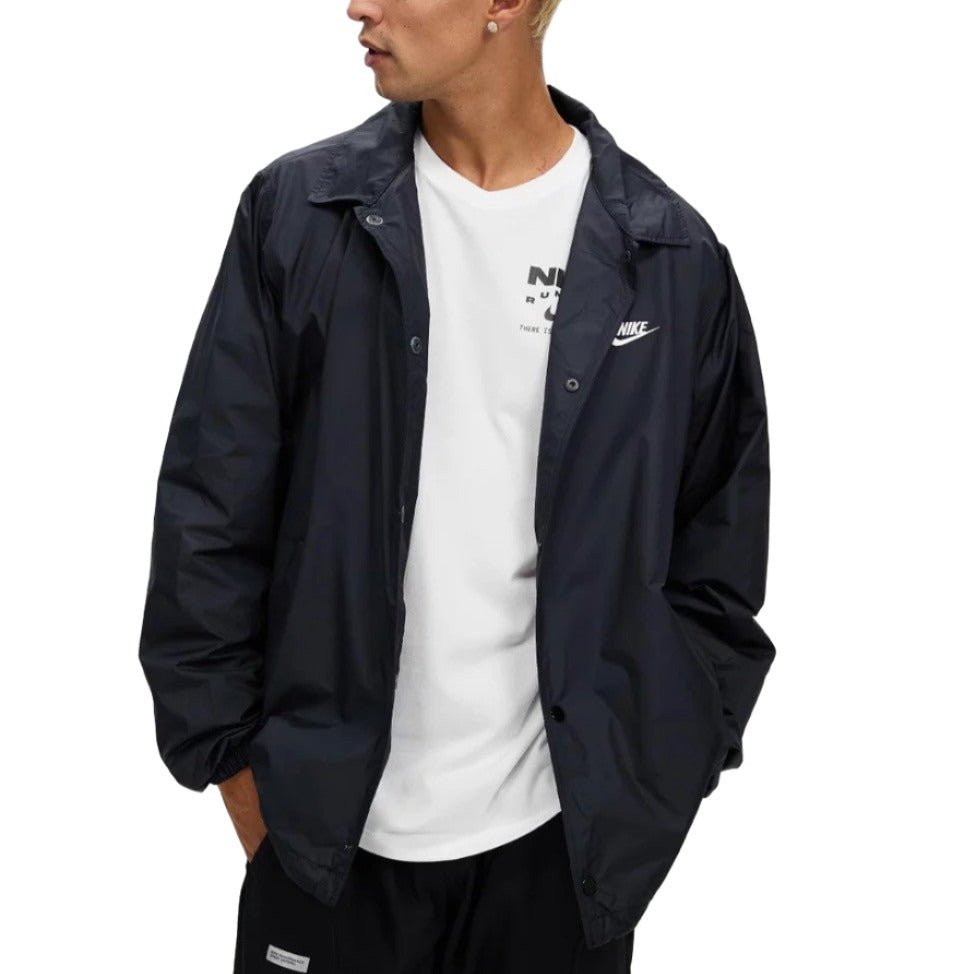 Nike Mens Club Coaches Jacket - Black & White