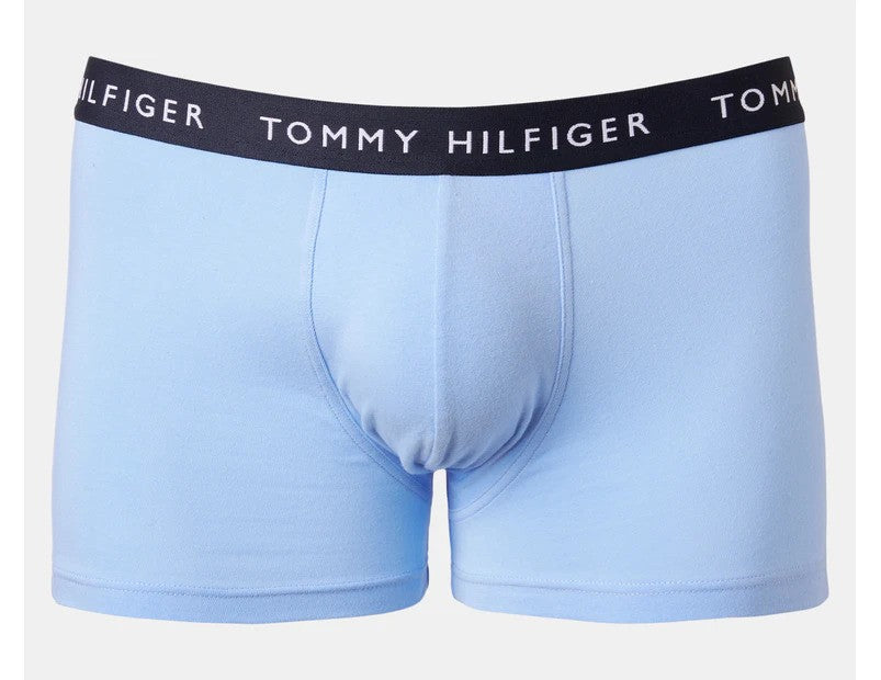 Tommy Hilfiger Men's Recycled Essentials Trunks 3-Pack - Vessel Blue/Breezy Blue/Dessert Sky