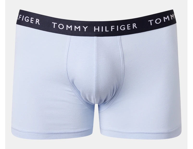 Tommy Hilfiger Men's Recycled Essentials Trunks 3-Pack - Vessel Blue/Breezy Blue/Dessert Sky