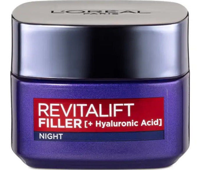 L'Oréal Revitalift Filler [+Hyaluronic Acid] Deep Replumping Anti-Ageing Night Cream 50mL