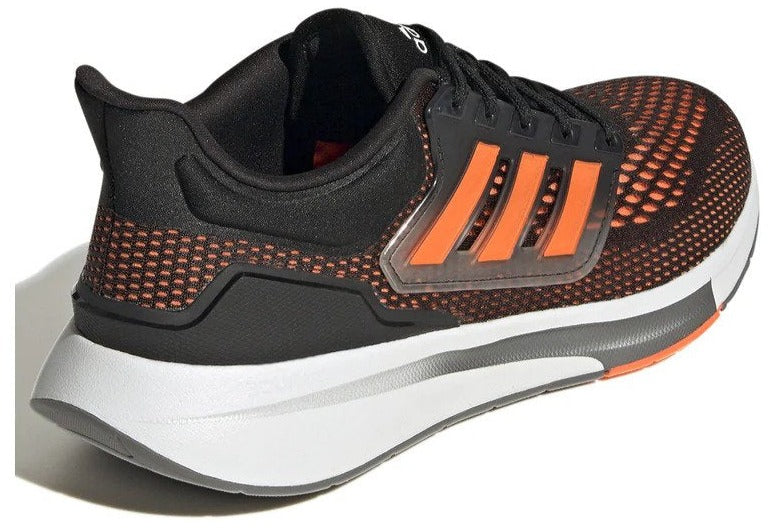 Adidas Men's EQ21 Run Running Shoes - Core Black/Solar Orange/Iron Metallic