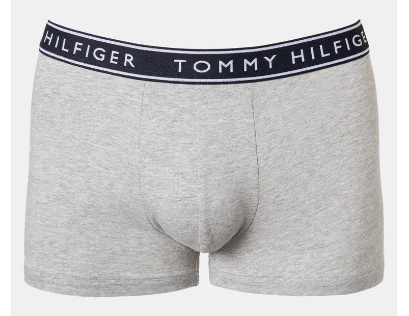 Tommy Hilfiger Men's Cotton Stretch Trunks 3-Pack - Green Tea/Midnight Blue/Grey