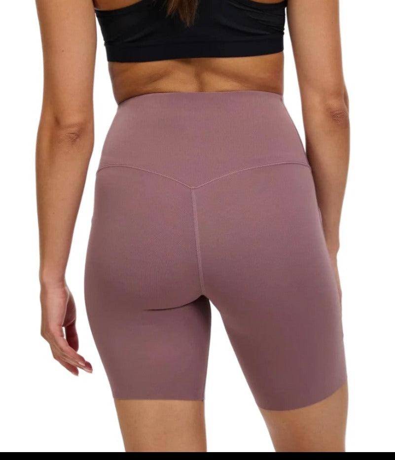 Nike Womens Dri-FIT Universa High-Rise 8in Shorts - Smokey Mauve & Black