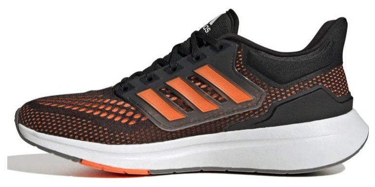 Adidas Men's EQ21 Run Running Shoes - Core Black/Solar Orange/Iron Metallic