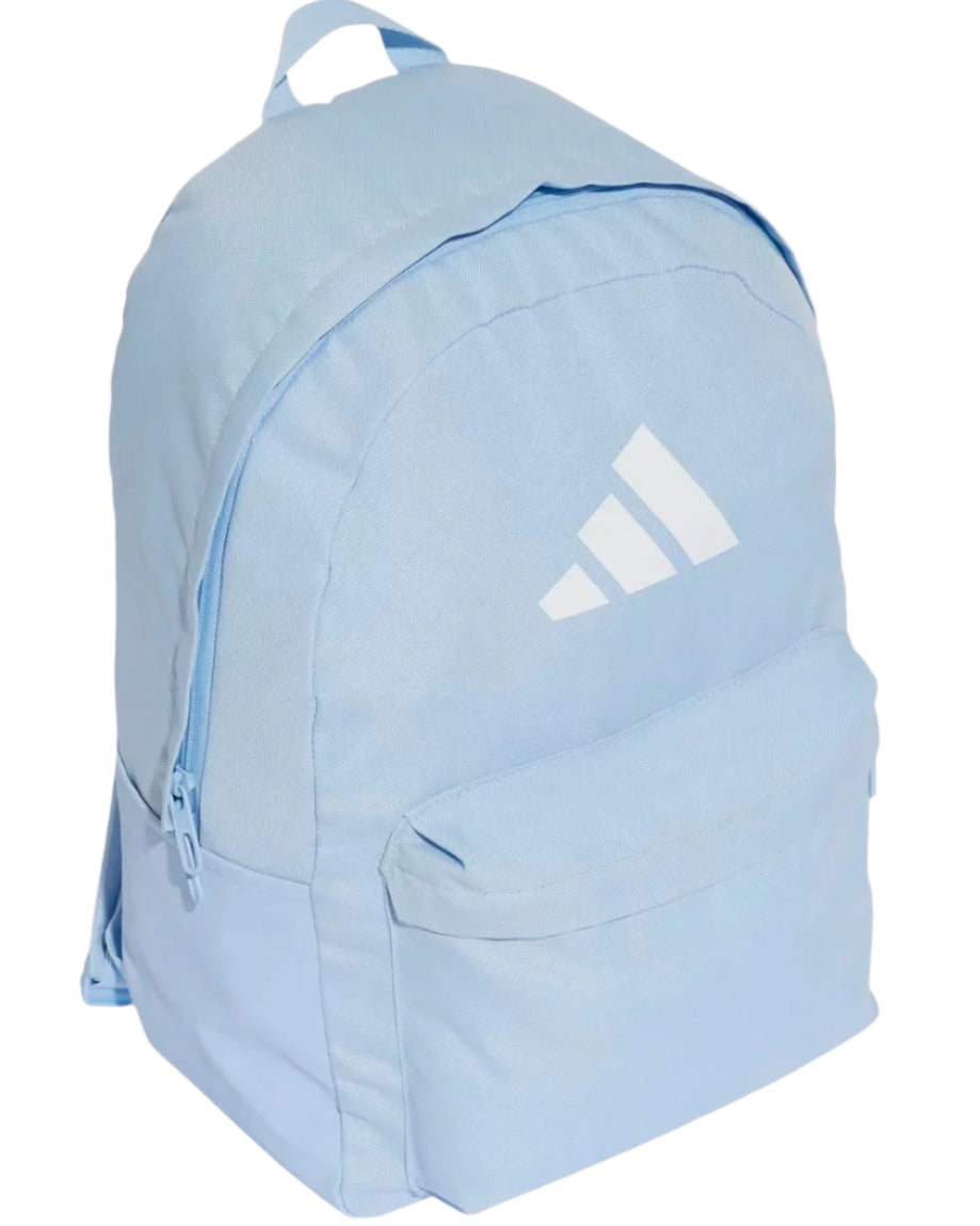 Adidas Classic 3 Bar Logo Backpack - Glow Blue/ White