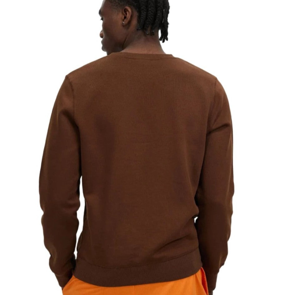 Champion Mens Champion Script Crew Sweatshirt - Brown Bear