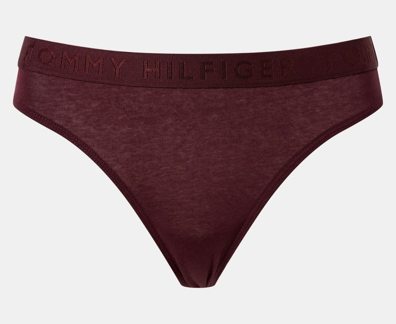 Tommy Hilfiger Women's Cotton Thong 3-Pack - Wine/Beige/Black