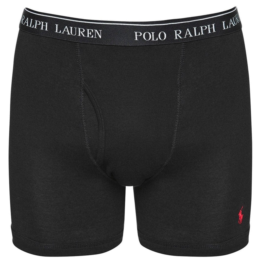 Polo Ralph Lauren Men's Stretch Classic Fit Boxer Briefs 3-Pack - Heather  Blue/Monroe Blue/Navy Logo