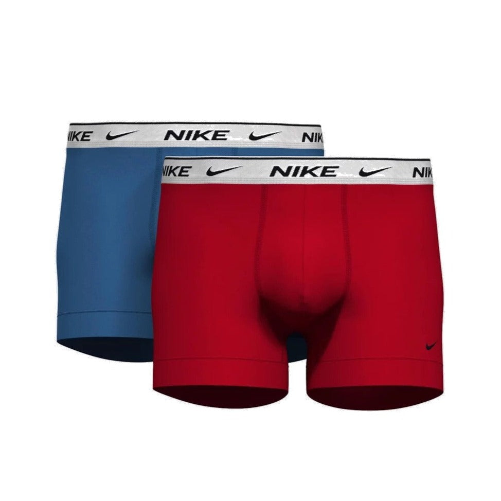 Nike Mens Everyday Cotton Stretch Trunks 2-Pack - Star Blue & Uni Red White