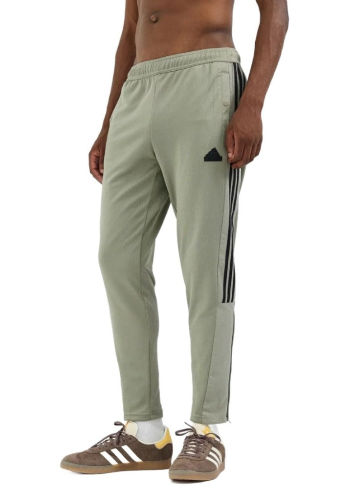 Adidas Mens Sportswear Tiro Material Mix Pants - Silver Pebble