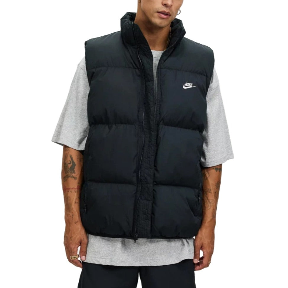 Nike Mens Club Puffer Vest - Black & White