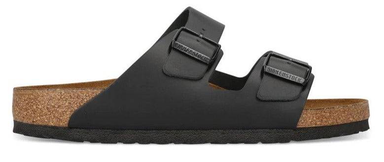 Birkenstock Arizona Leather Regular Fit Sandals - Black