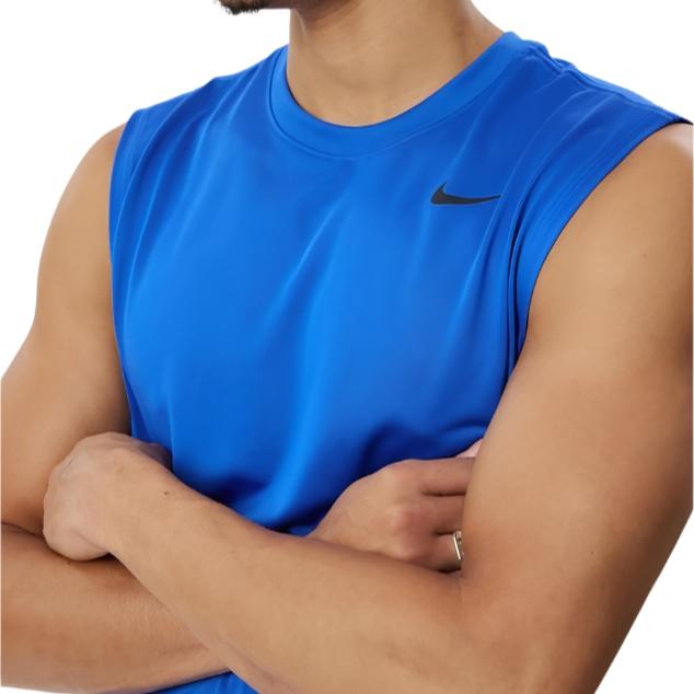 Nike Mens Dri-FIT Legend Sleeveless Fitness T-Shirt Tee - Game Royal/Black