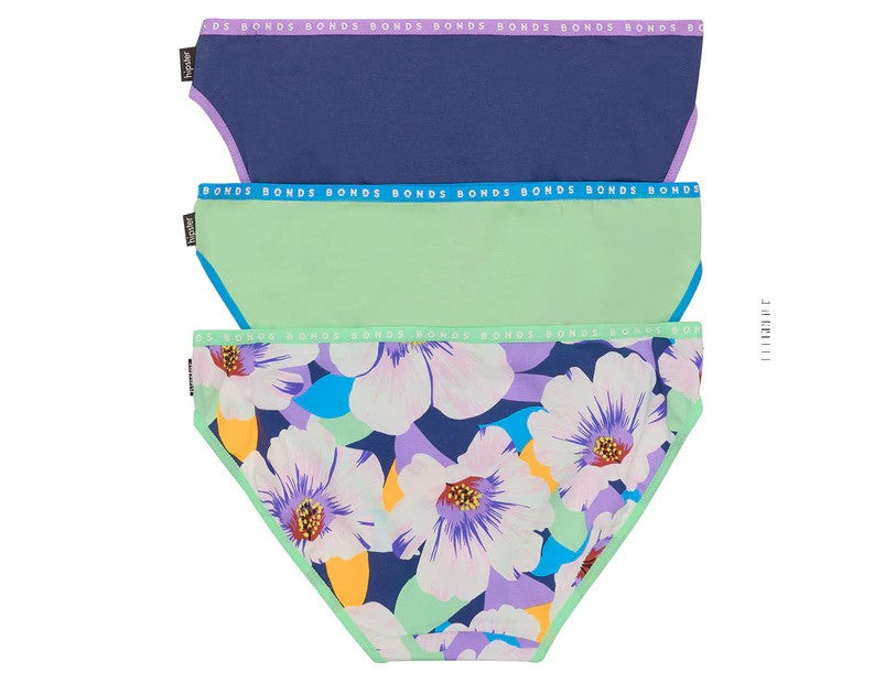 Bonds Women's Hipster Bikini Briefs 3-Pack - Team Floral/Fresh Lime/Stargaze