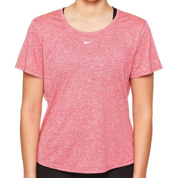 Nike Women's Dri-FIT One Short Sleeve Top - Archaeo Pink Heather