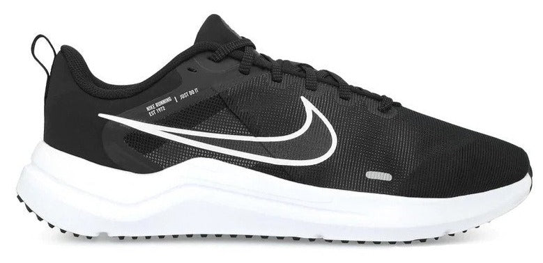 Nike Men's Downshifter 12 Running Shoes - Black/White/Dark Smoke Grey