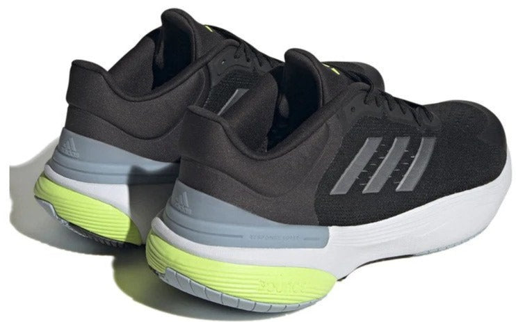 Adidas Men's Response Super 3.0 Running Shoes - Core Black/Iron Metallic/Lucid Lemon