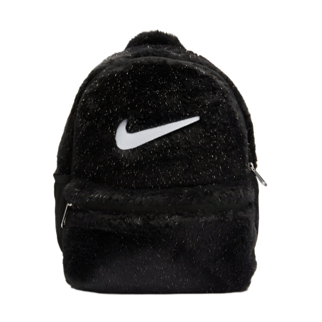 Nike Faux Fur Backpack - Black/ Black/ White