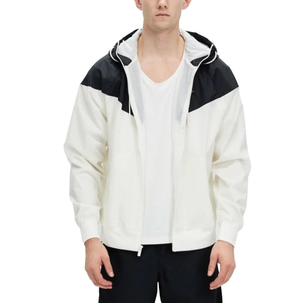 Nike Mens Woven Windrunner Hooded Jacket - Sail & Black