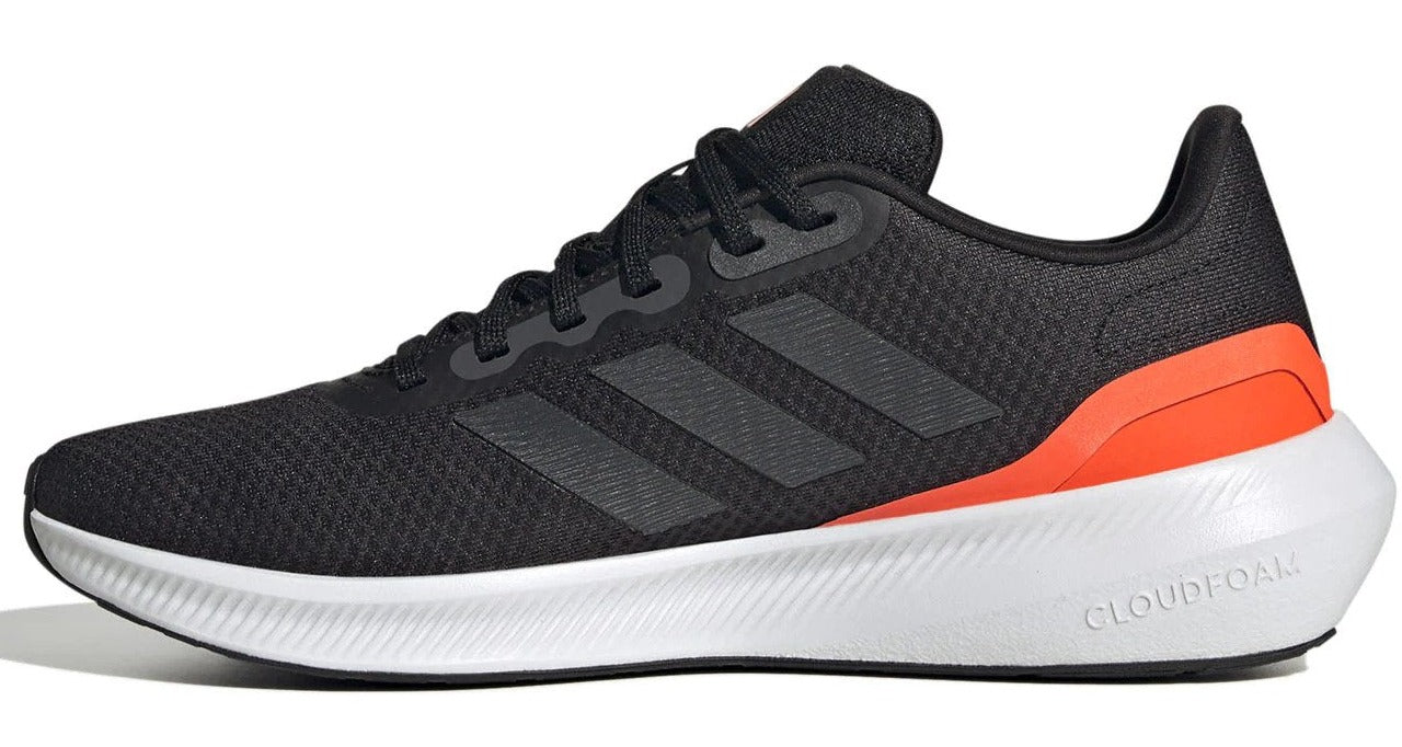 Adidas Men's Runfalcon 3.0 Running Shoes - Core Black/Carbon/Solar Red