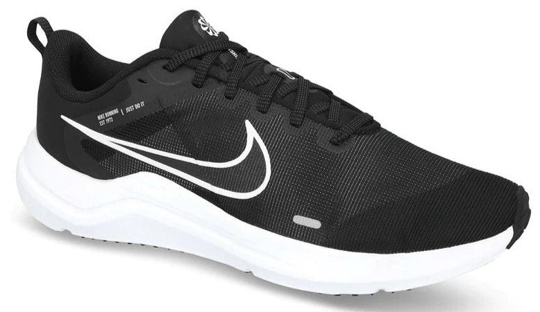 Nike Men's Downshifter 12 Running Shoes - Black/White/Dark Smoke Grey