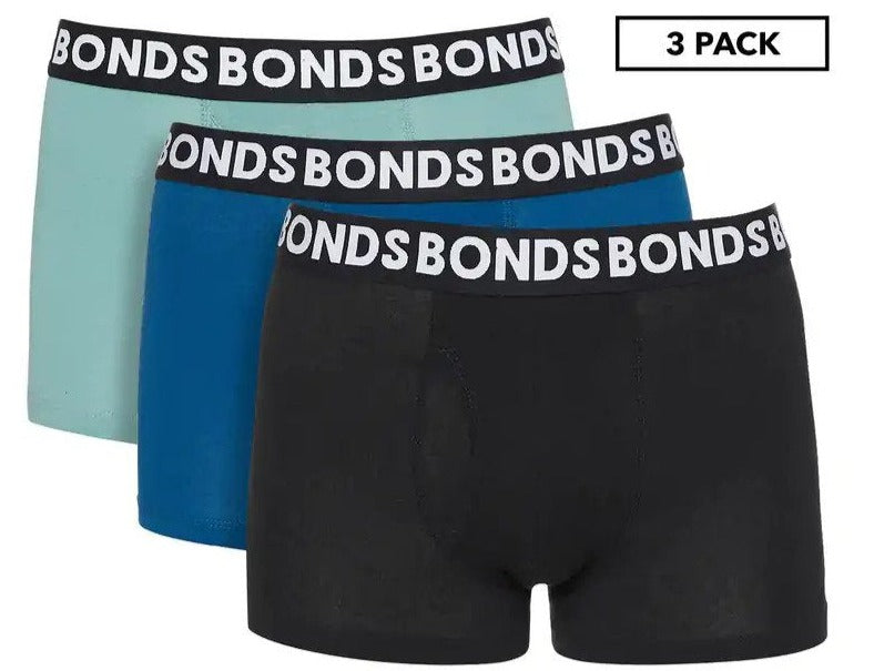 Bonds Men's Everyday Trunks 3-Pack - Black/Blue/Teal