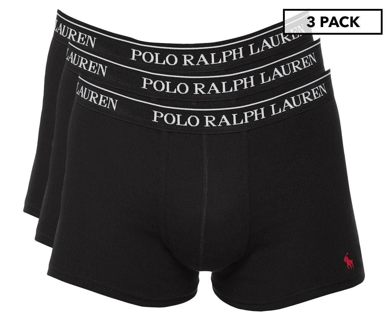 Polo Ralph Lauren Men's Classic Fit Cotton Trunk 3-Pack - Black