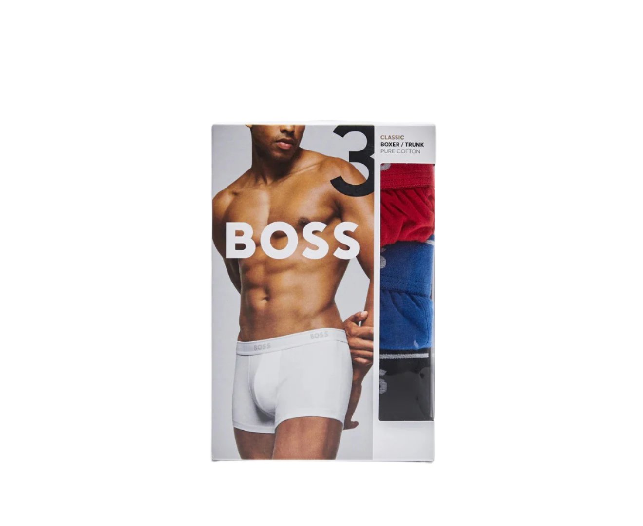 Hugo Boss Men's Classic Boxers / Trunks 3-Pack - Red/Blue/Black