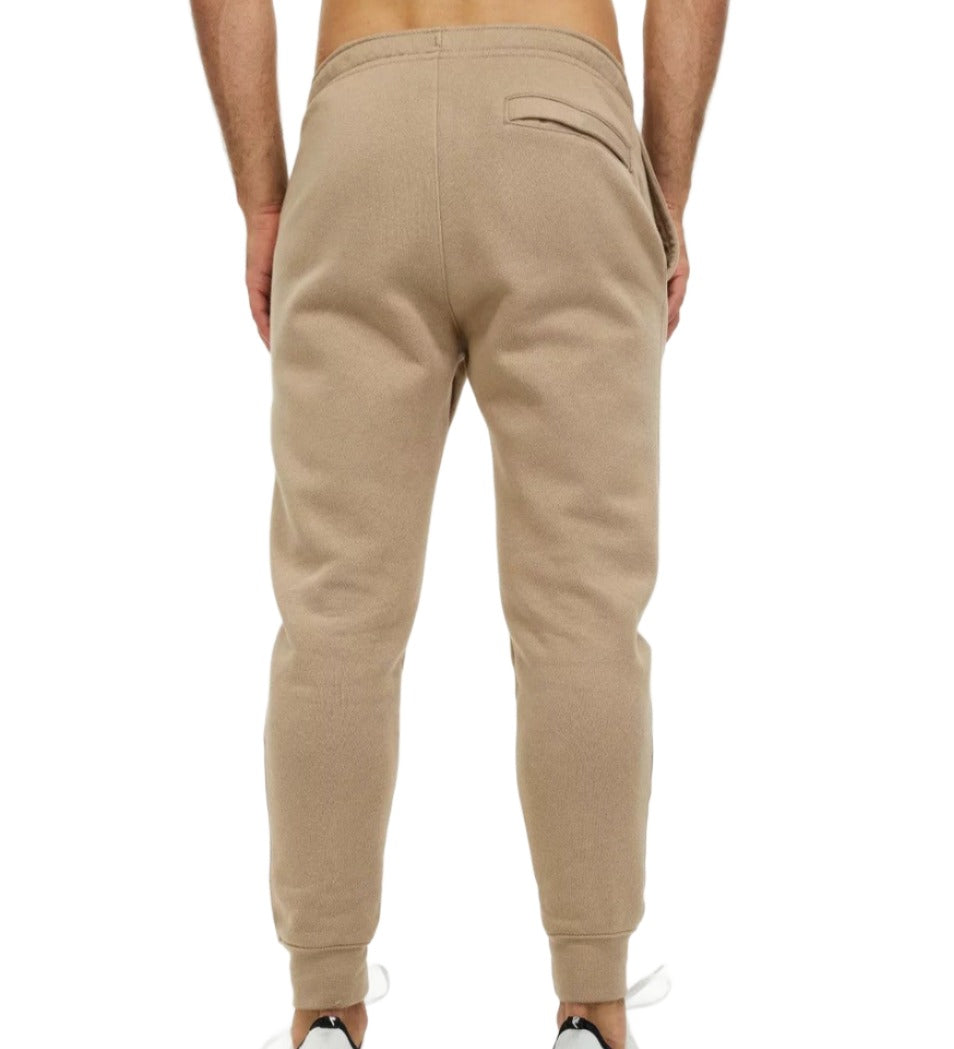 Nike Mens Sportswear Club Fleece Jogger Pants - Khaki/White