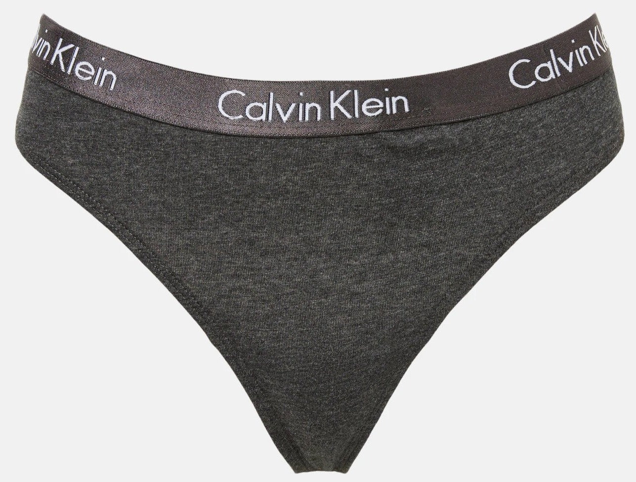 Calvin Klein Women's Motive Cotton Thong 3-Pack - Tawny Port/Charcoal Heather/Nymph's Thigh