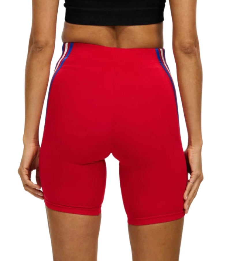 Adidas Sportswear Womens Future Icons 3-Stripes Biker Shorts - Better Scarlet