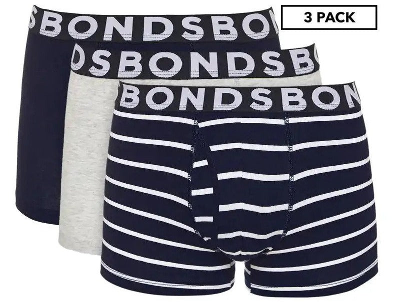 Bonds Men's Everyday Trunk 3-Pack - Navy/Grey