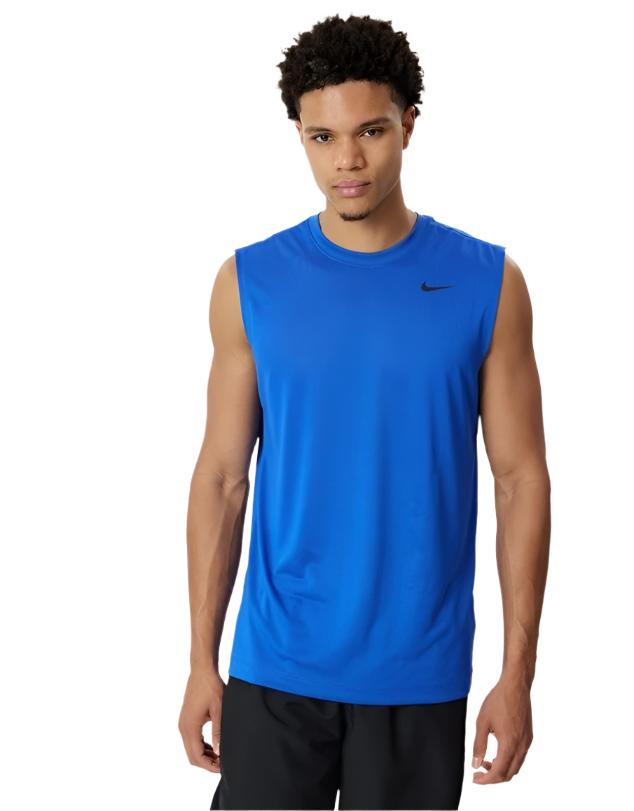 Nike Mens Dri-FIT Legend Sleeveless Fitness T-Shirt Tee - Game Royal/Black