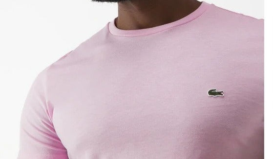 Lacoste Men's Short Sleeve Crew Neck Tee / T-Shirt / Tshirt - Albizia Pink