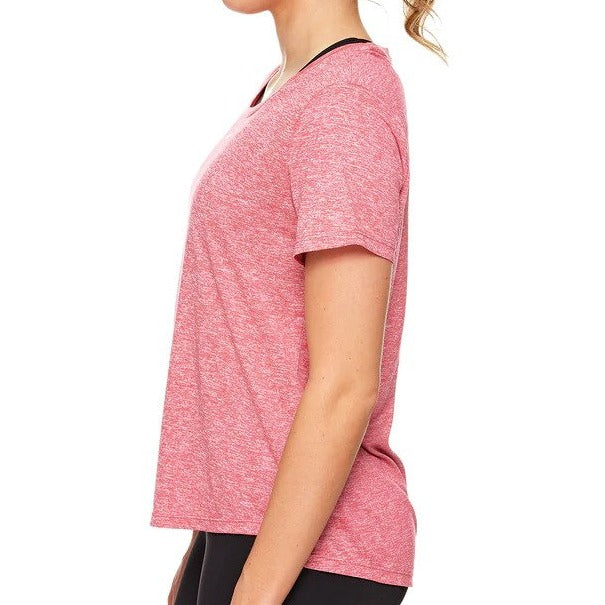 Nike Women's Dri-FIT One Short Sleeve Top - Archaeo Pink Heather