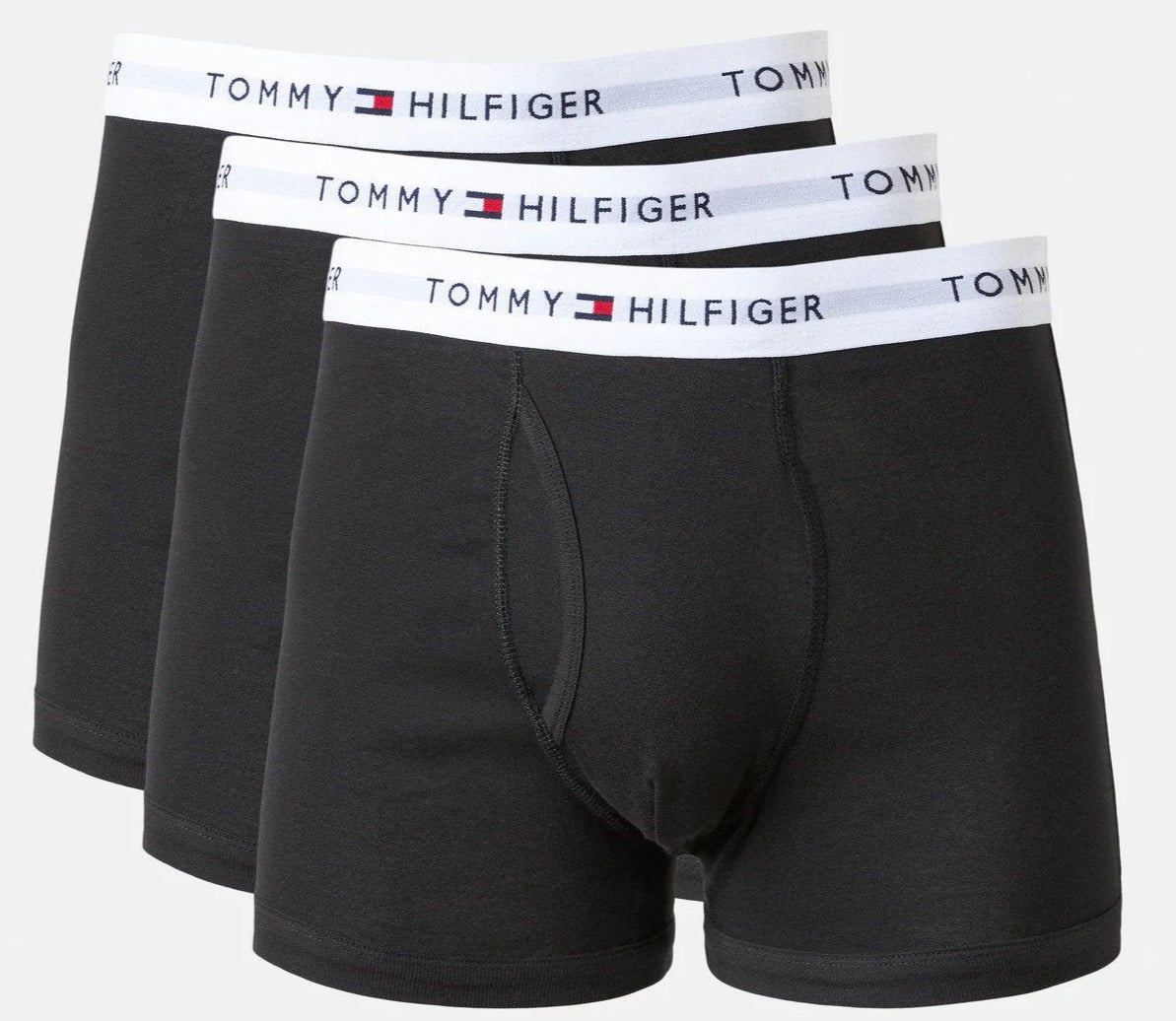 Tommy Hilfiger Men's Cotton Classics Trunks 3-Pack - Black