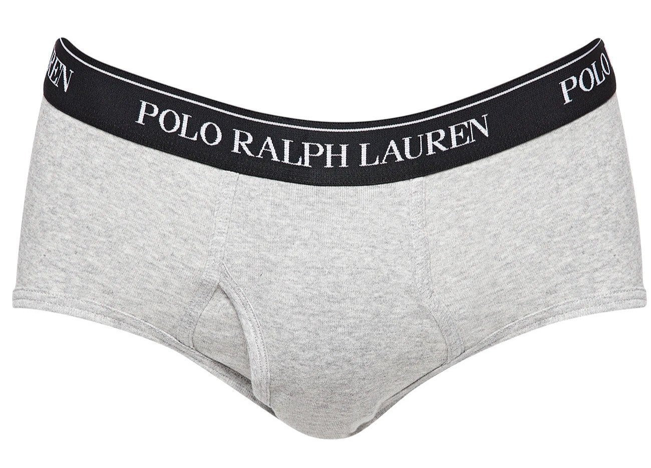 Polo Ralph Lauren Men's Mid-Rise Brief 4-Pack - Grey/Black