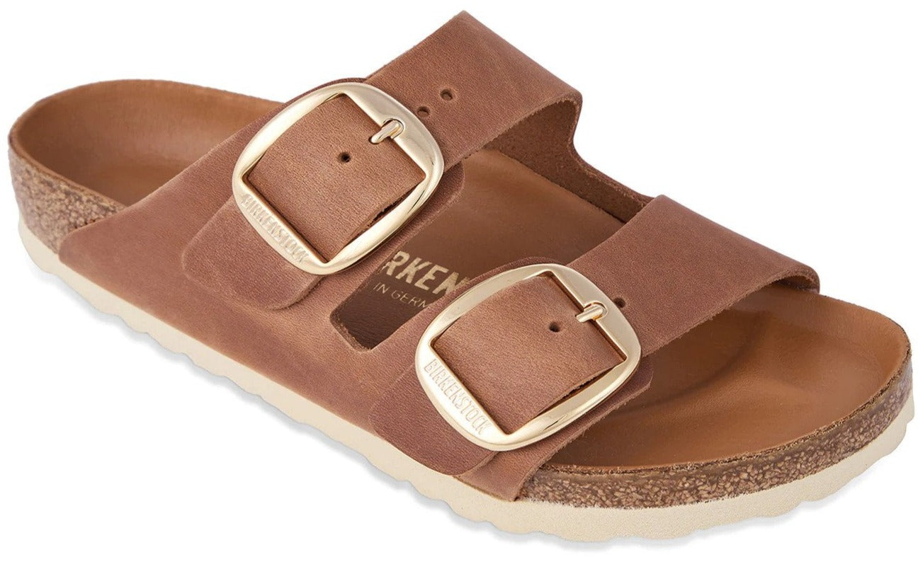 Birkenstock Women's Arizona Big Buckle Regular Fit Sandals - Cognac