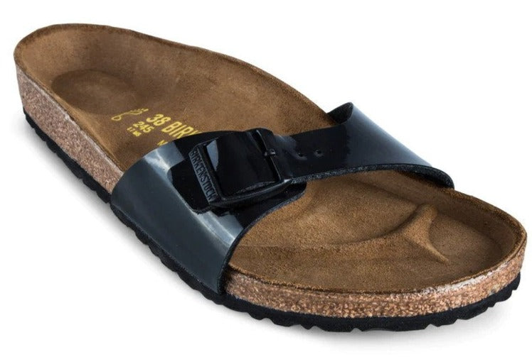 Birkenstock Unisex Madrid Regular Fit Sandals - Black Patent